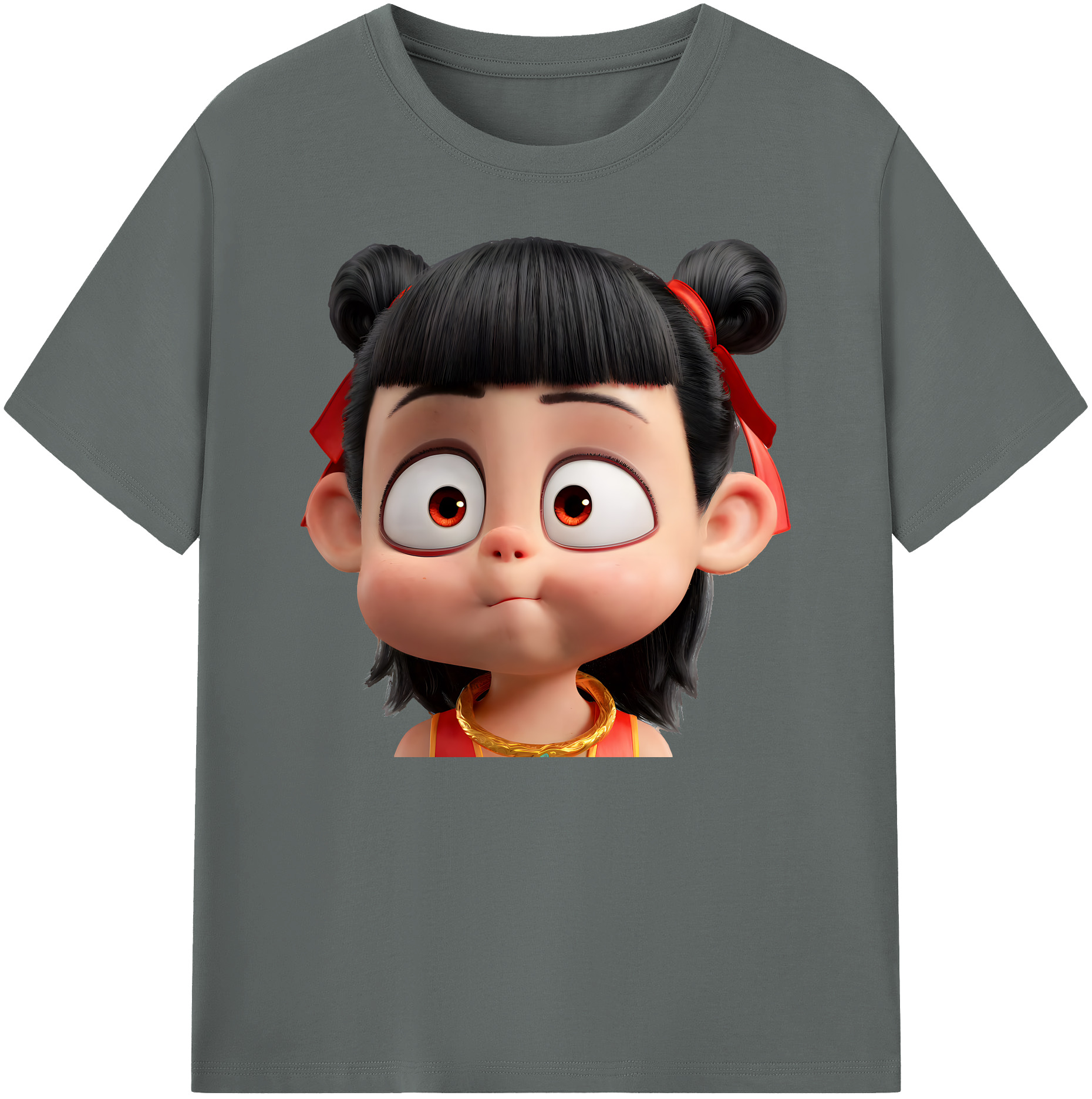 （画像用） Ne Zha 2 ナタ 魔童の大暴れ 綿100％ メンズ半袖Tシャツ｜肌触りやわらか＆通気性